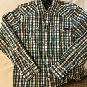 Men's Green Plaid Shirt